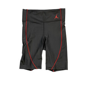 Air Jordan Bike Shorts Womens S Small Black Red Midweight Fitted Cycling Nike